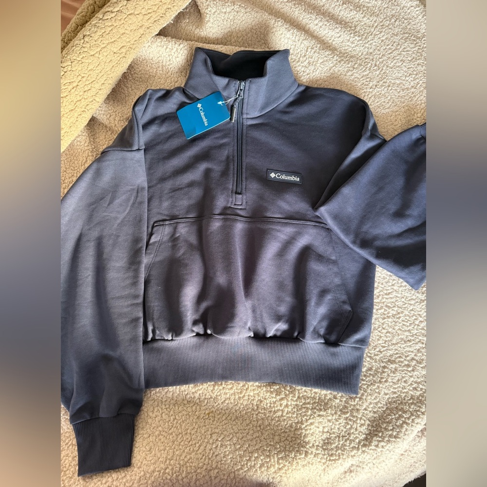 Columbia Navy Quarter-Zip Jacket
